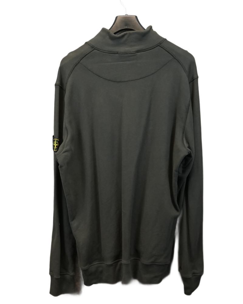 Stone Island 1/4 Zip sweatshirt Dark Grey back view
