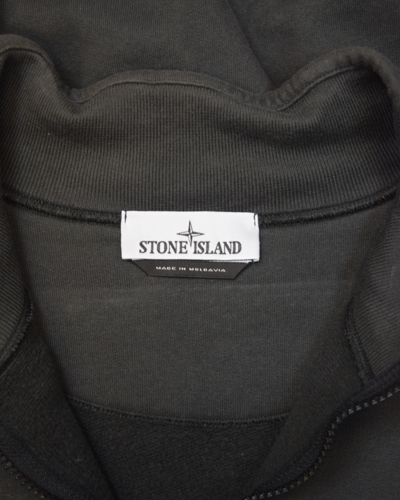 Stone Island 1/4 Zip sweatshirt Dark Grey detail view