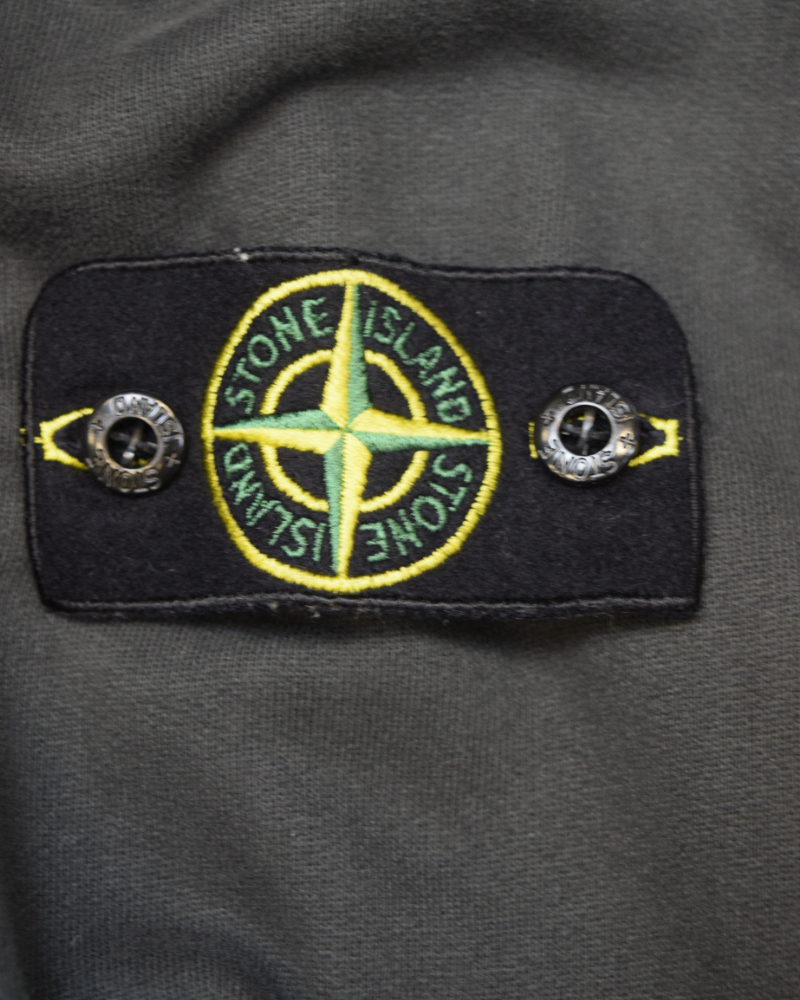 Stone Island 1/4 Zip sweatshirt Dark Grey detail view