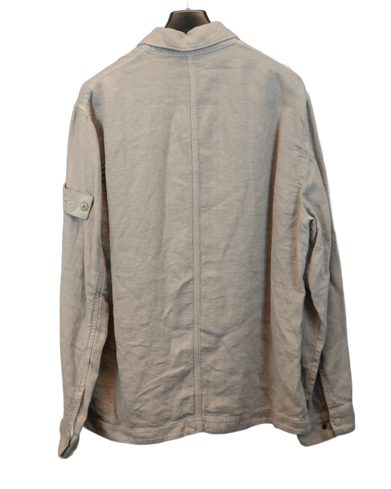 Stone Island Ghost Piece Overshirt Grey back view