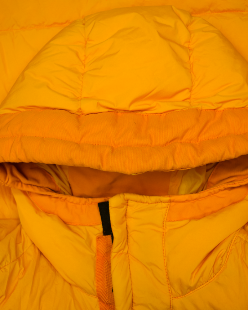 Stone Island Garment Dyed Crinkle Reps NY Down Jacket Orange detail view