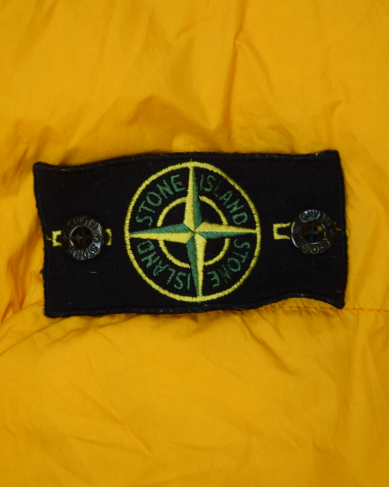 Stone Island Garment Dyed Crinkle Reps NY Down Jacket Orange detail view