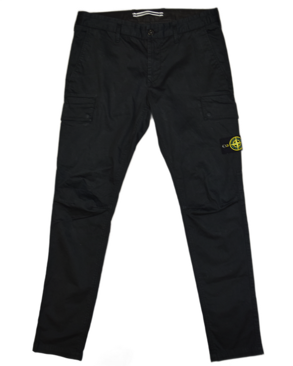 2214 Stone Island Cargos Black front view