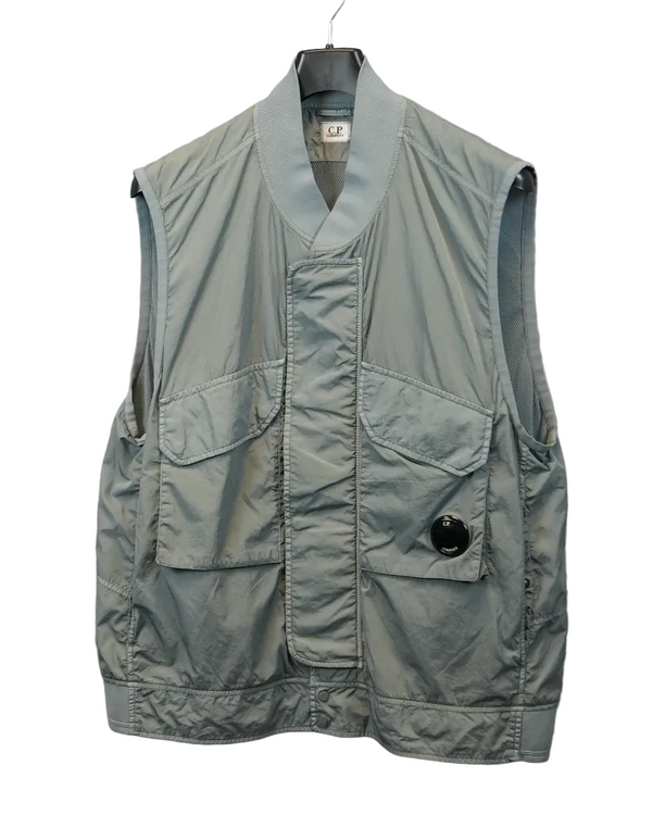 C.P. Company Chrome R Gilet Blue front view