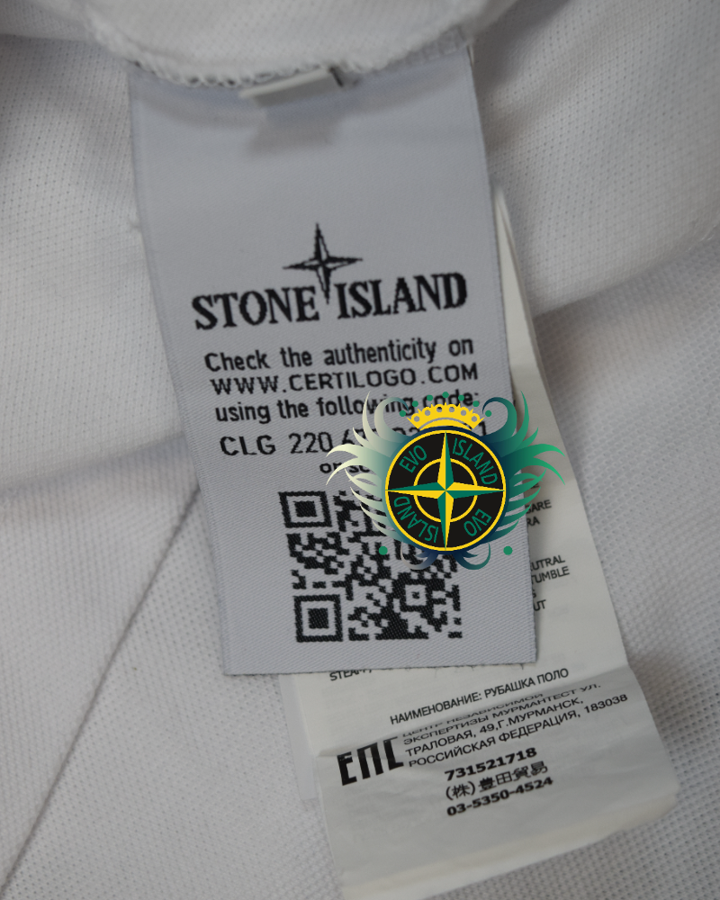 Stone Island Polo Shirt White detail view