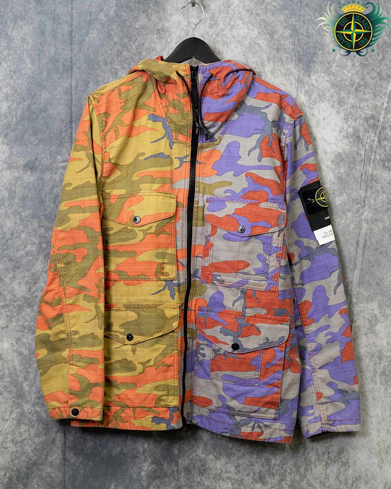 Stone Island Heritage Camo Ripstop Nylon Watro Jacket Multi Camo - M