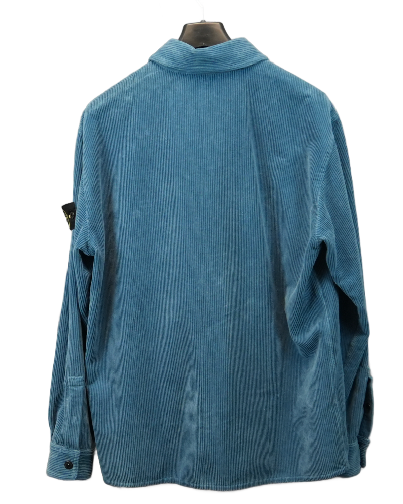 Stone Island Corduroy Overshirt Blue back view