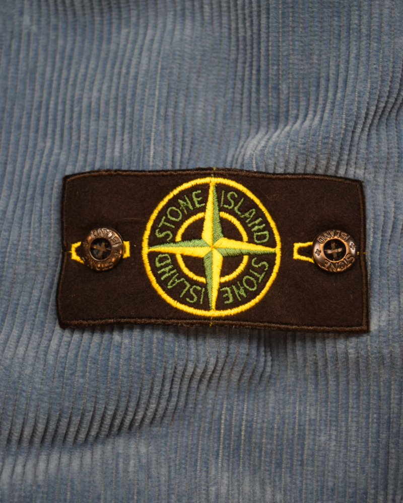 Stone Island Corduroy Overshirt Blue detail view