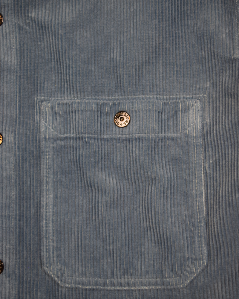 Stone Island Corduroy Overshirt Blue detail view