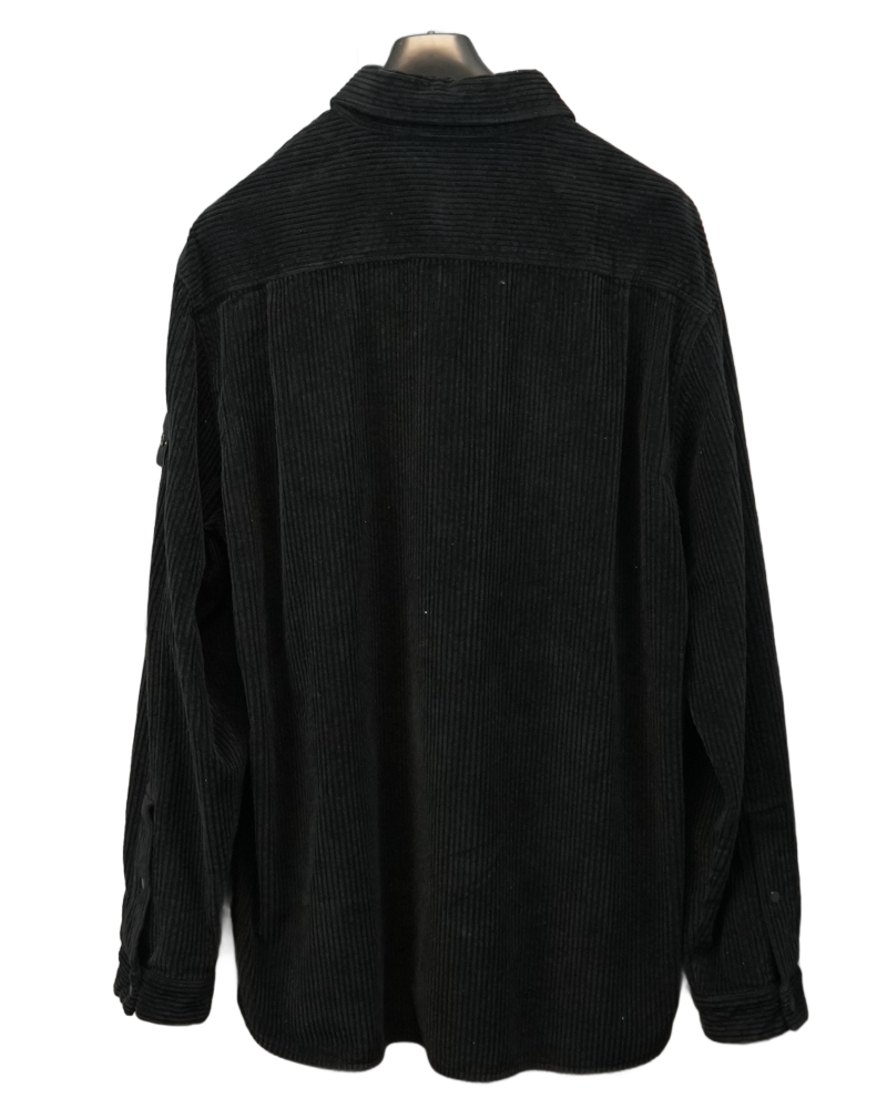 Stone Island Corduroy Overshirt Black back view