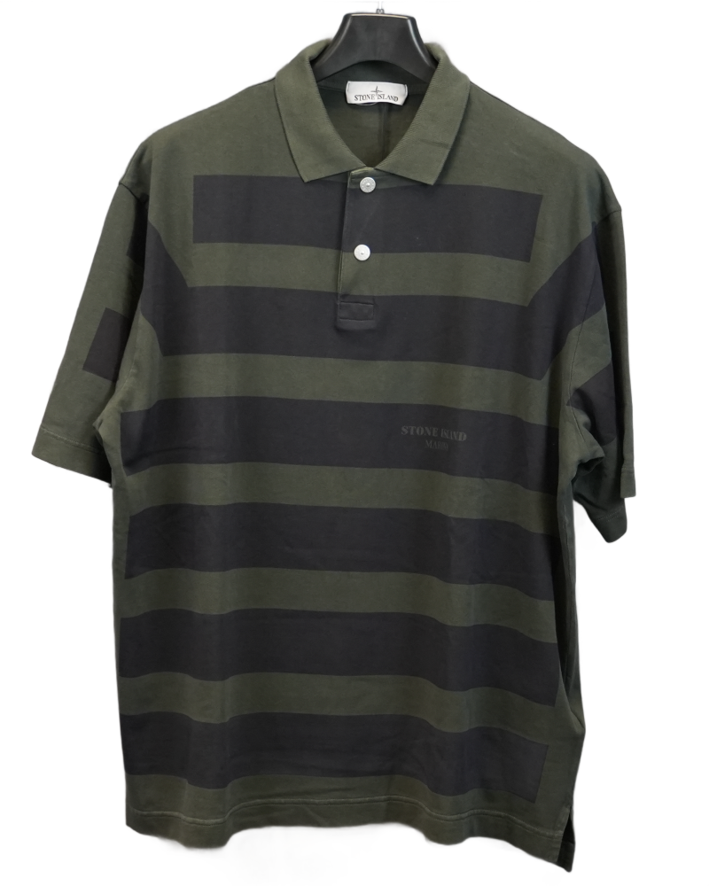 Stone Island Marina Polo Shirt Grey front view