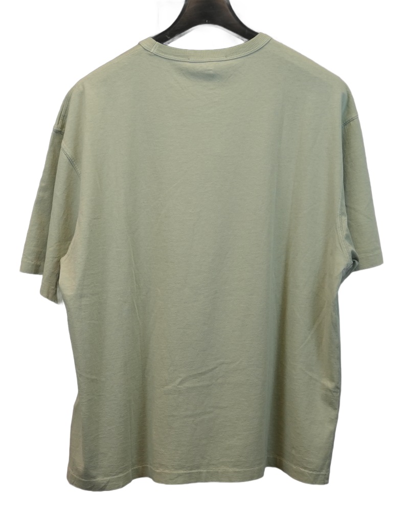 Stone Island Embroided Spell Out T-Shirt Green back view