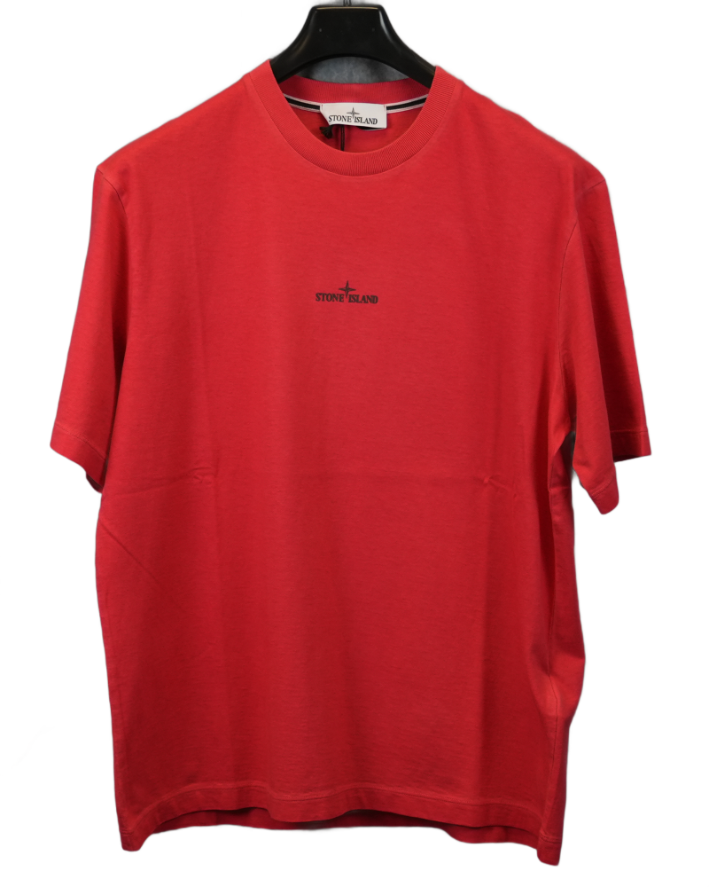 Stone Island Back Print T-Shirt Red front view