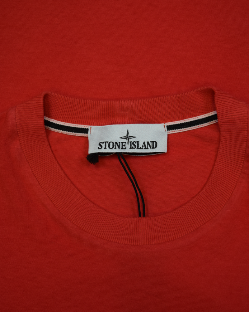 Stone Island Back Print T-Shirt Red detail view