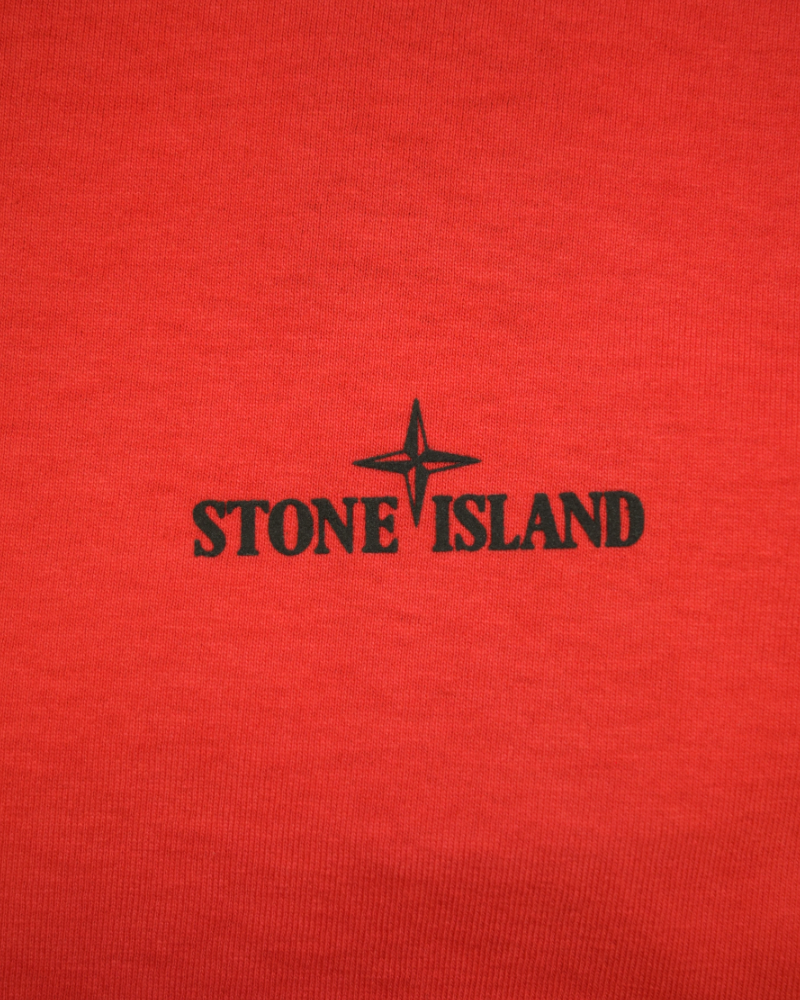 Stone Island Back Print T-Shirt Red detail view