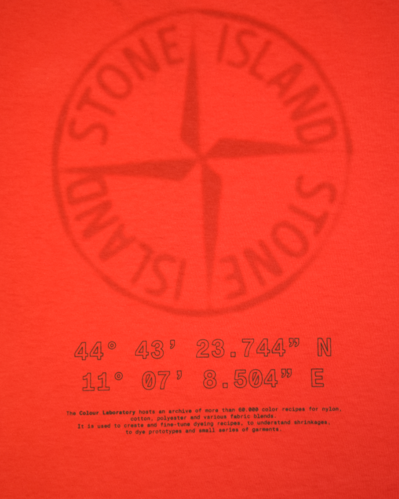 Stone Island Back Print T-Shirt Red detail view
