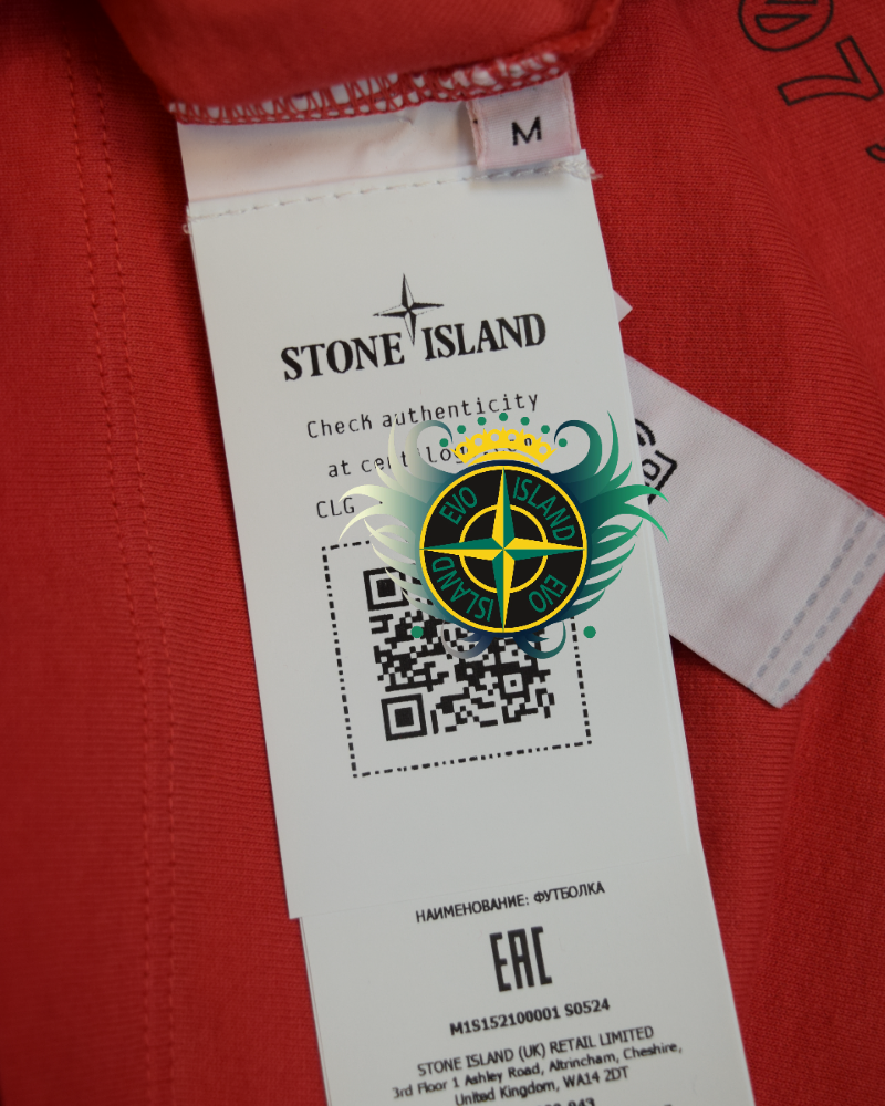 Stone Island Back Print T-Shirt Red detail view