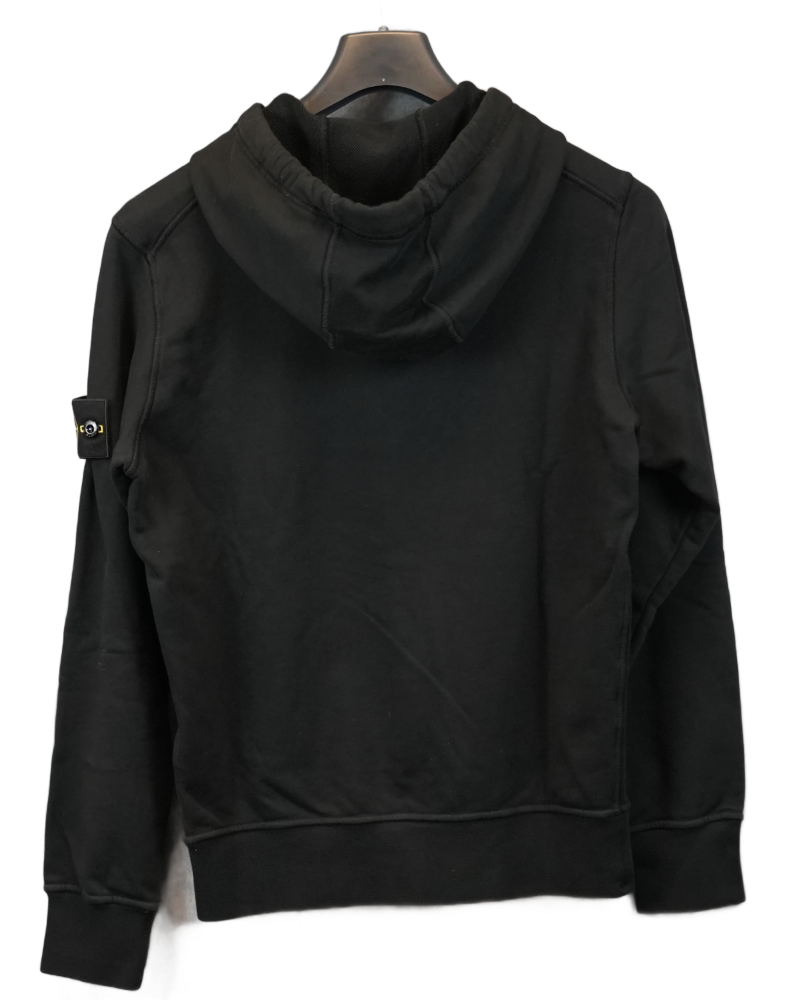 Stone Island Zip Up Hoodie Black back view