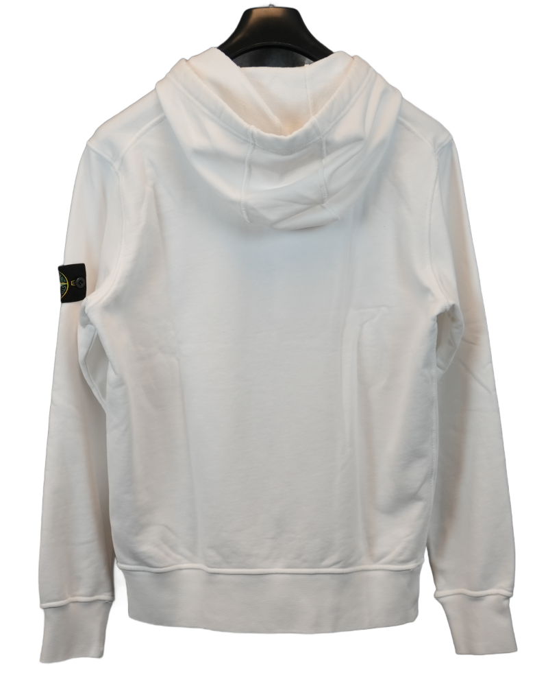 Stone Island Zip Up Hoodie White back view