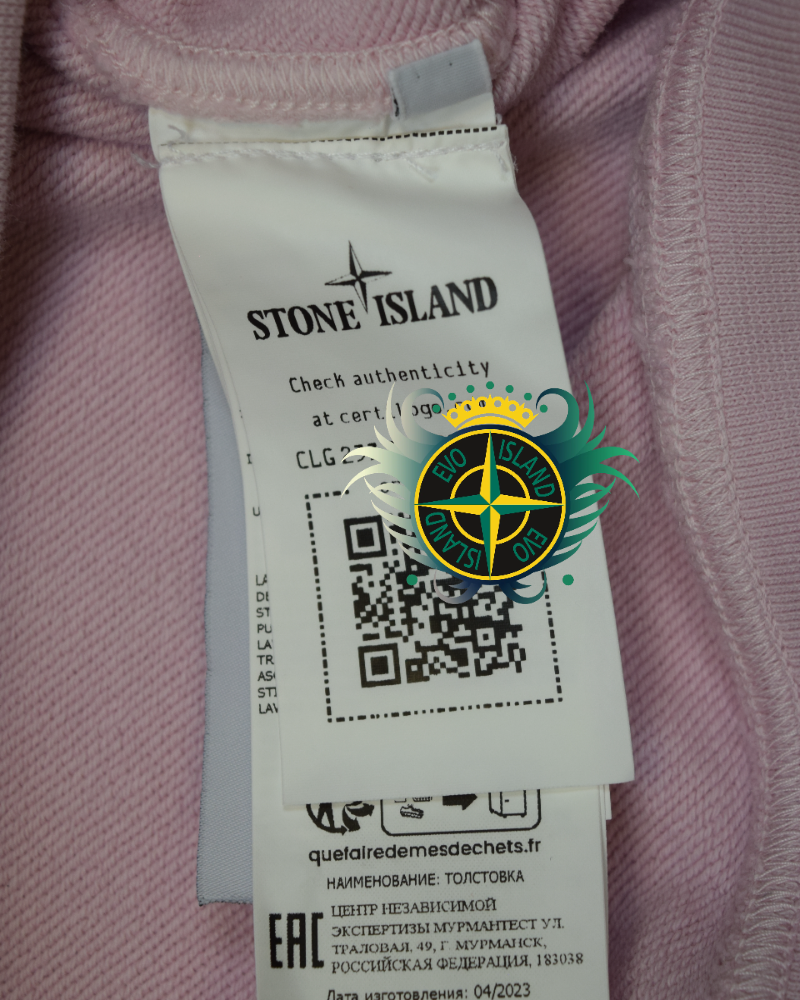 Stone Island Hoodie Pink detail view