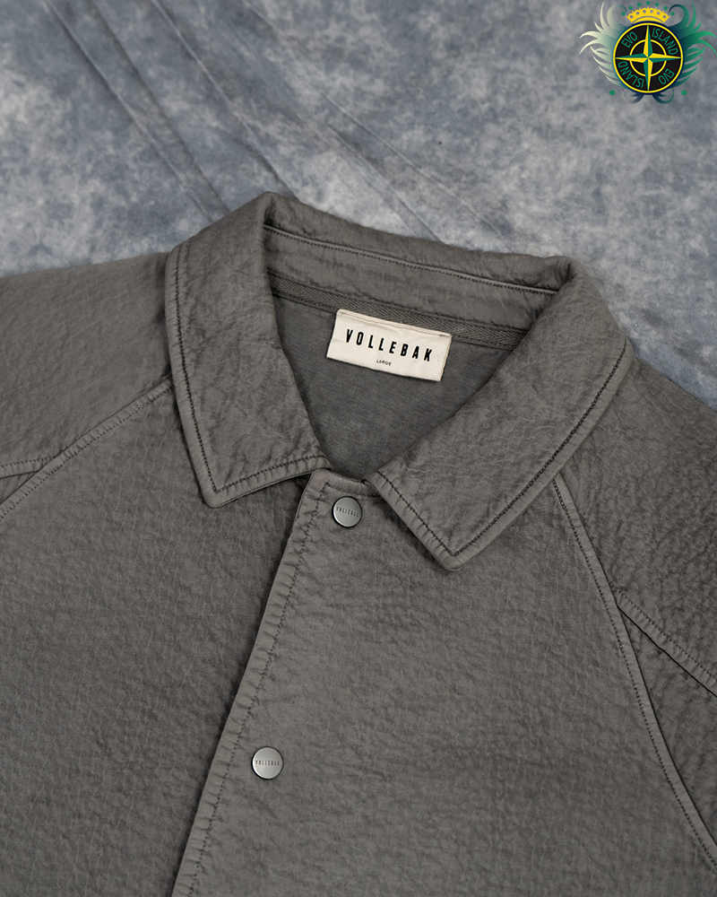 Vollebak Organic Cotton Algae Dyed Snapfront Jacket Grey