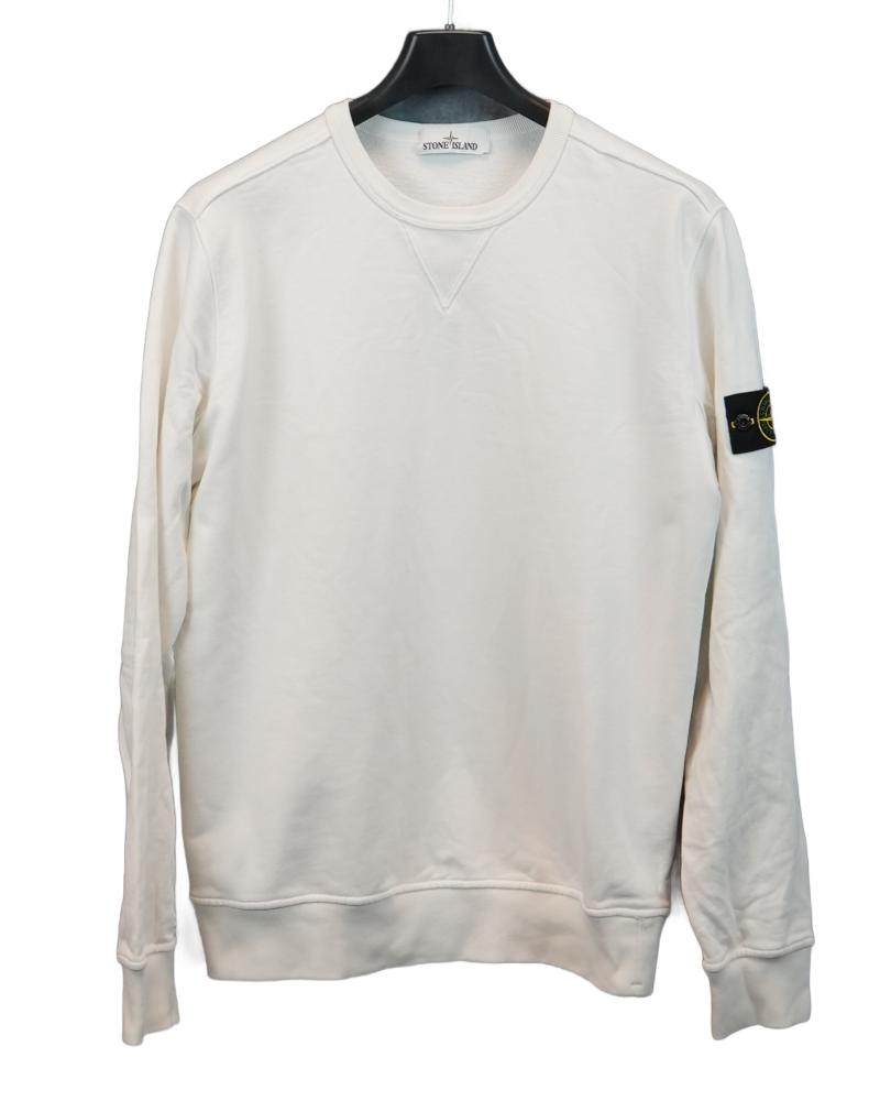 stone island Crewneck Sweatshirt white front view