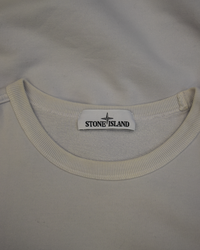 stone island Crewneck Sweatshirt light grey detail view