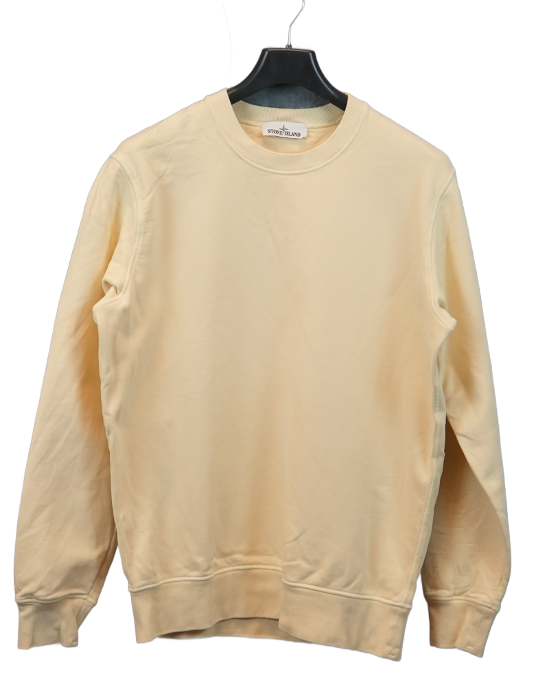 stone island Crewneck Sweatshirt light yellow front view