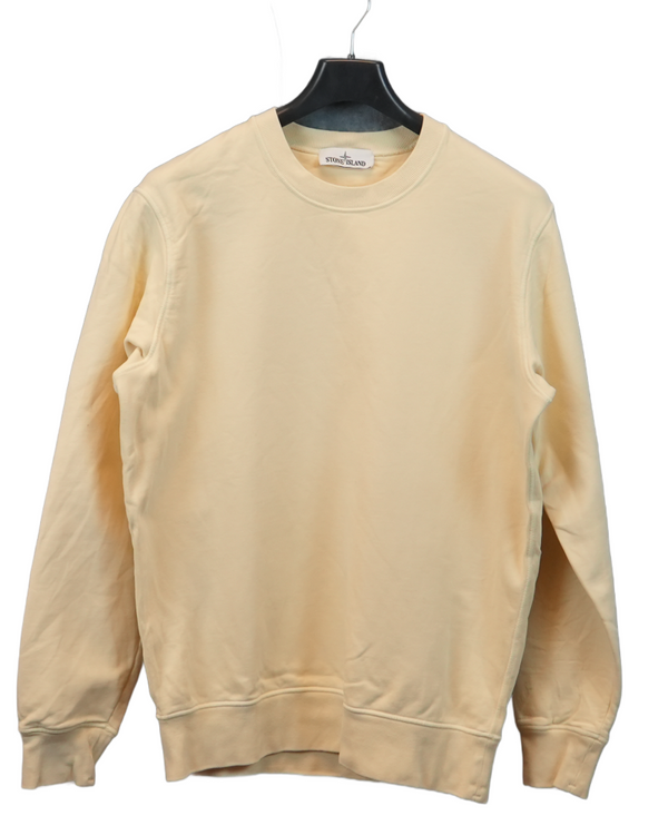stone island Crewneck Sweatshirt light yellow front view