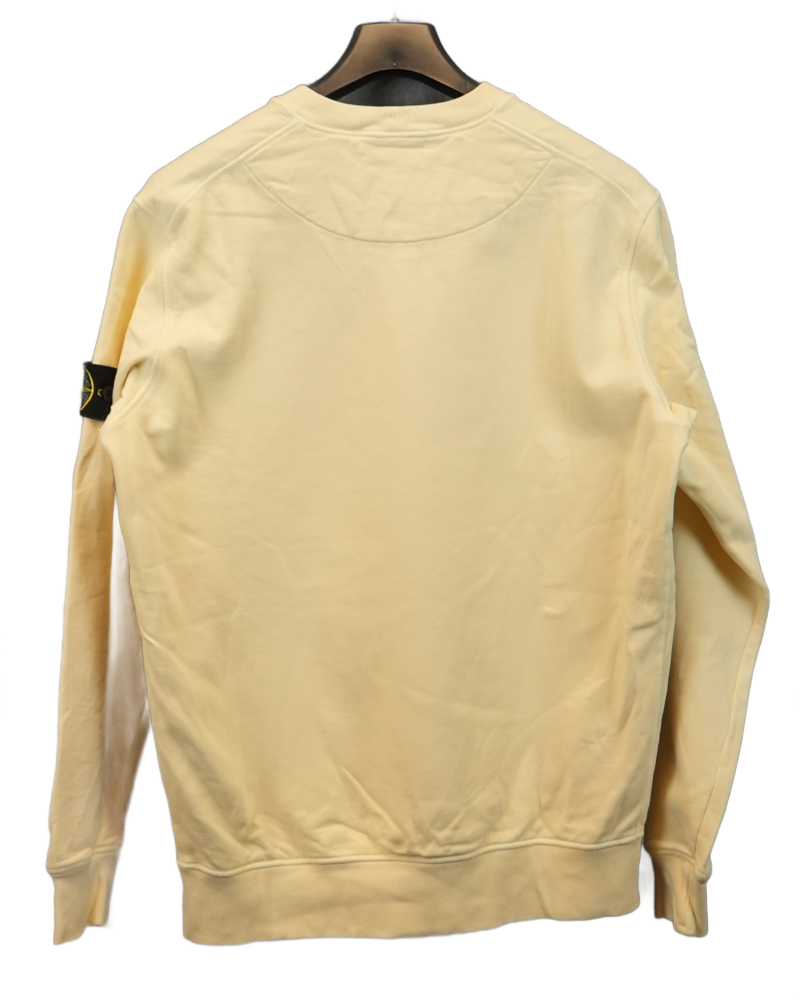 stone island Crewneck Sweatshirt light yellow back view