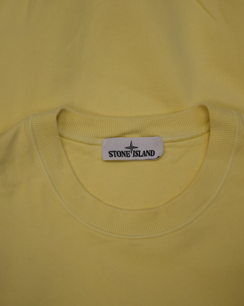 stone island Crewneck Sweatshirt light yellow detail view