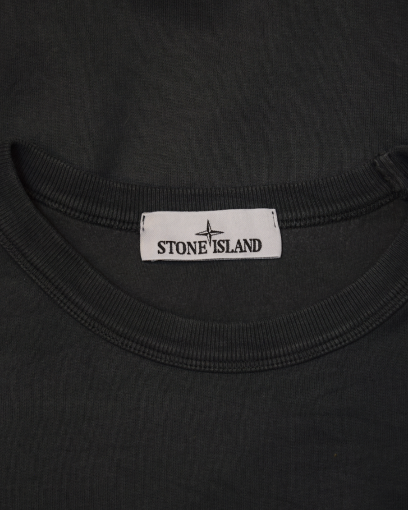 stone island Crewneck Sweatshirt grey detail view