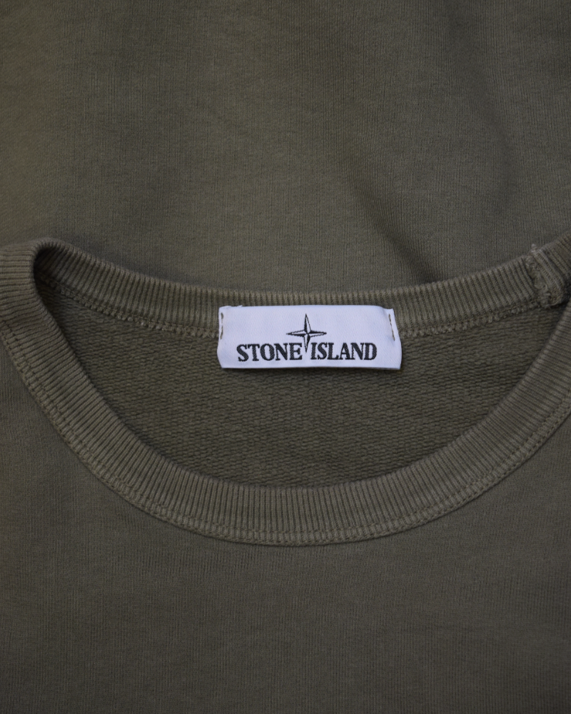 Stone Island Crewneck Sweatshirt Khaki detail view