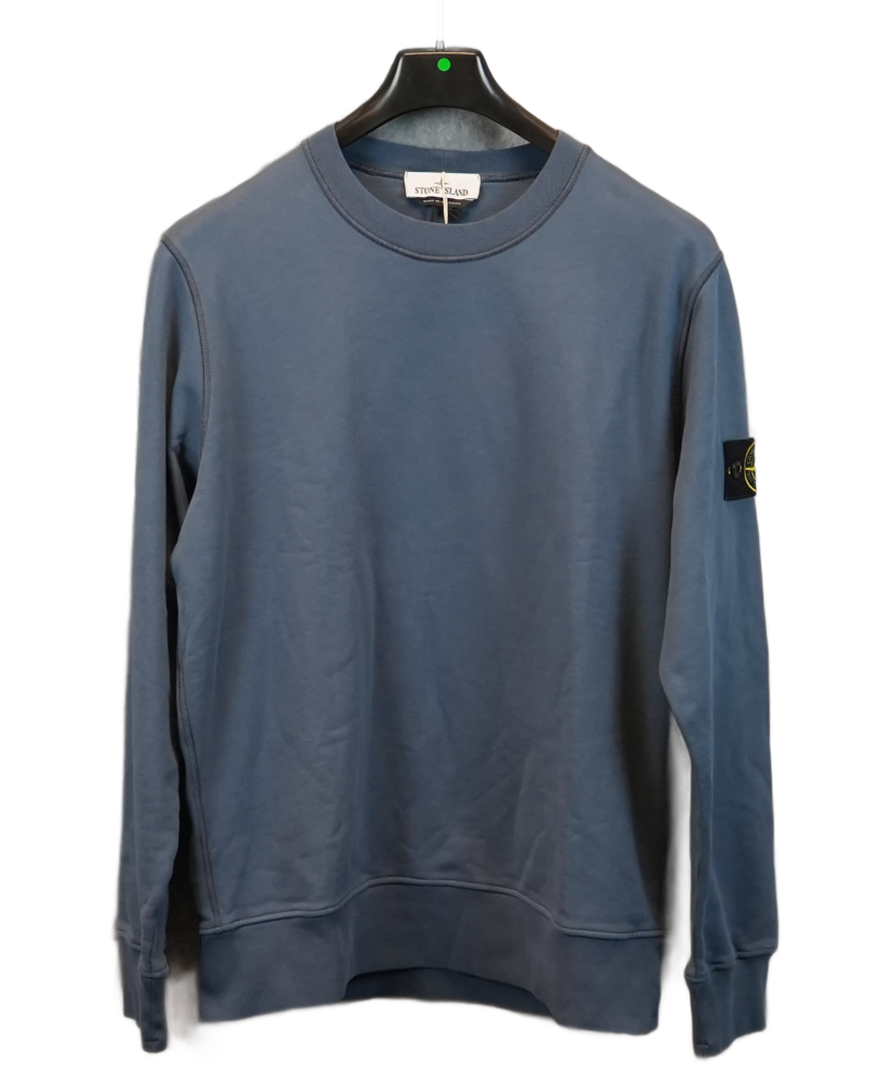 Stone Island Crewneck Sweatshirt blue front view
