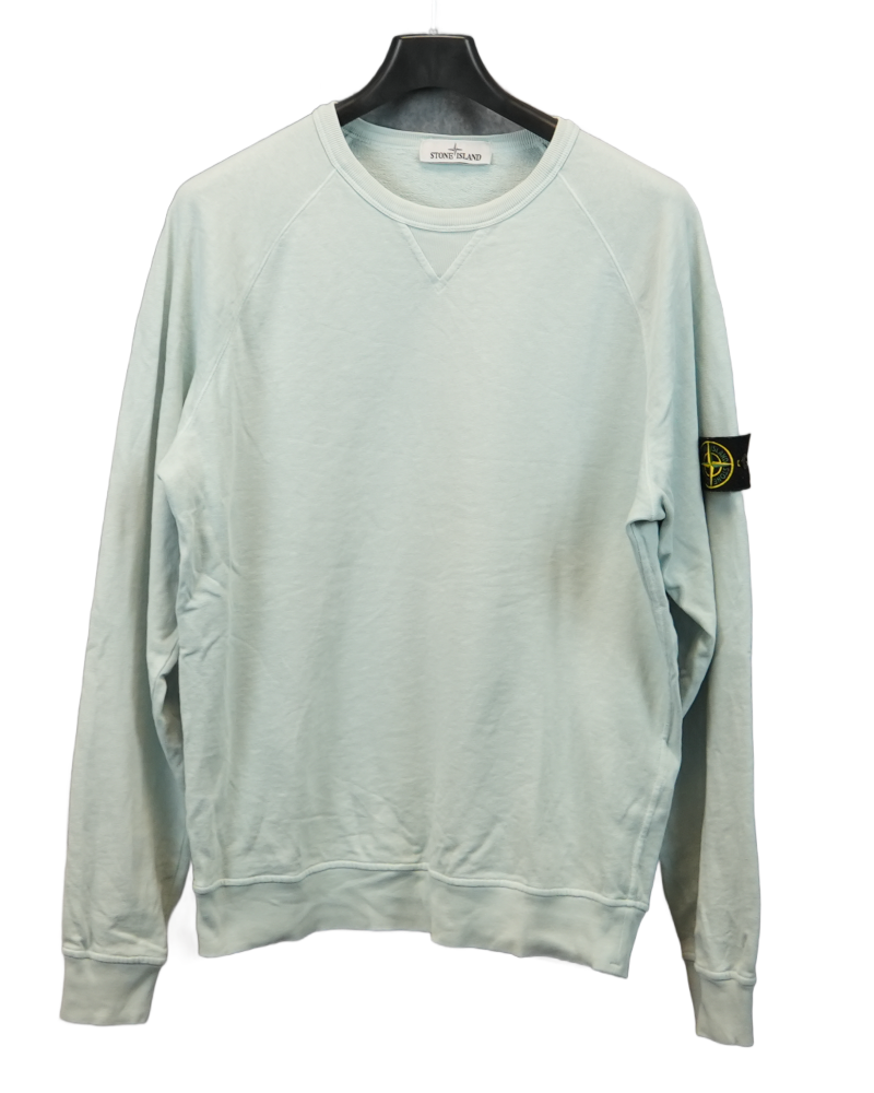 Stone Island Crewneck Sweatshirt mint blue front view