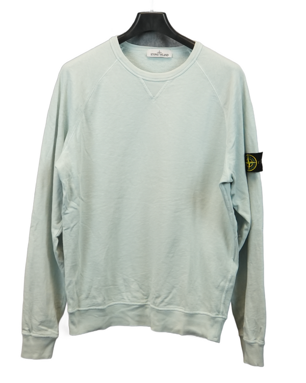 Stone Island Crewneck Sweatshirt mint blue front view