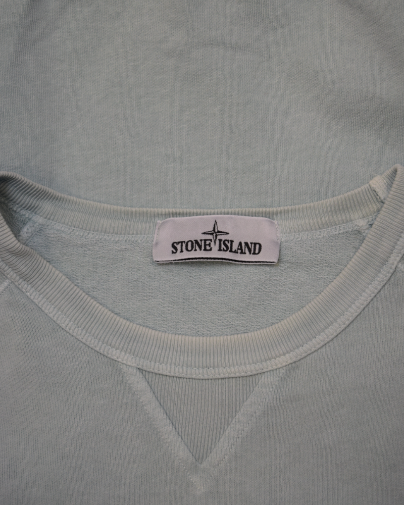 Stone Island Crewneck Sweatshirt mint blue detail view