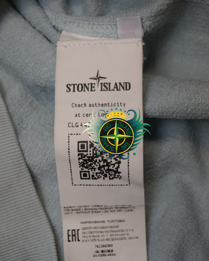 Stone Island Crewneck Sweatshirt mint blue detail view