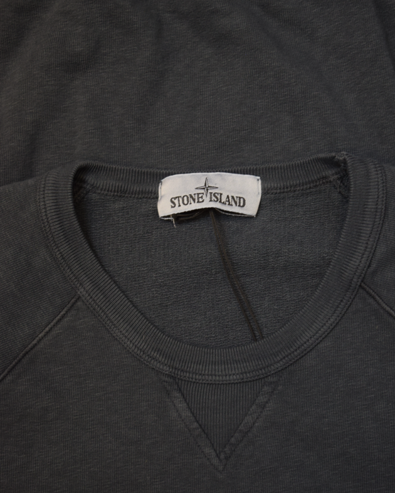 Stone Island Crewneck Sweatshirt dark grey detail view