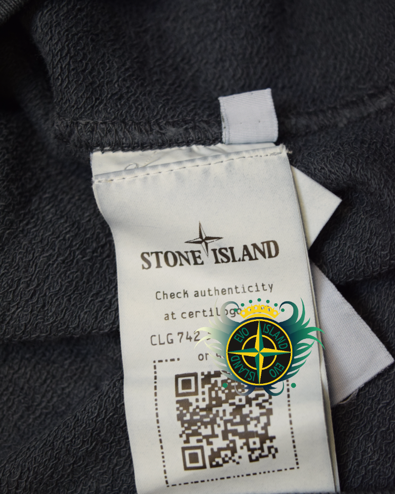 Stone Island Crewneck Sweatshirt dark grey detail view