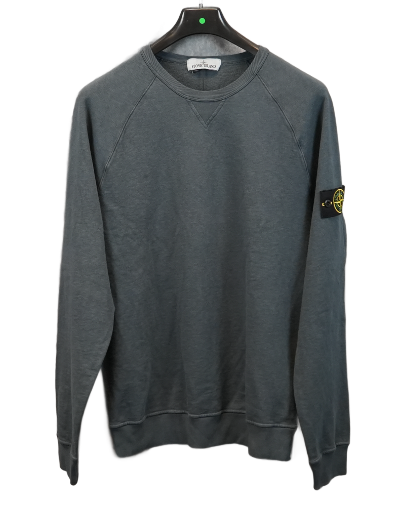 Stone Island Crewneck Sweatshirt dark grey front view