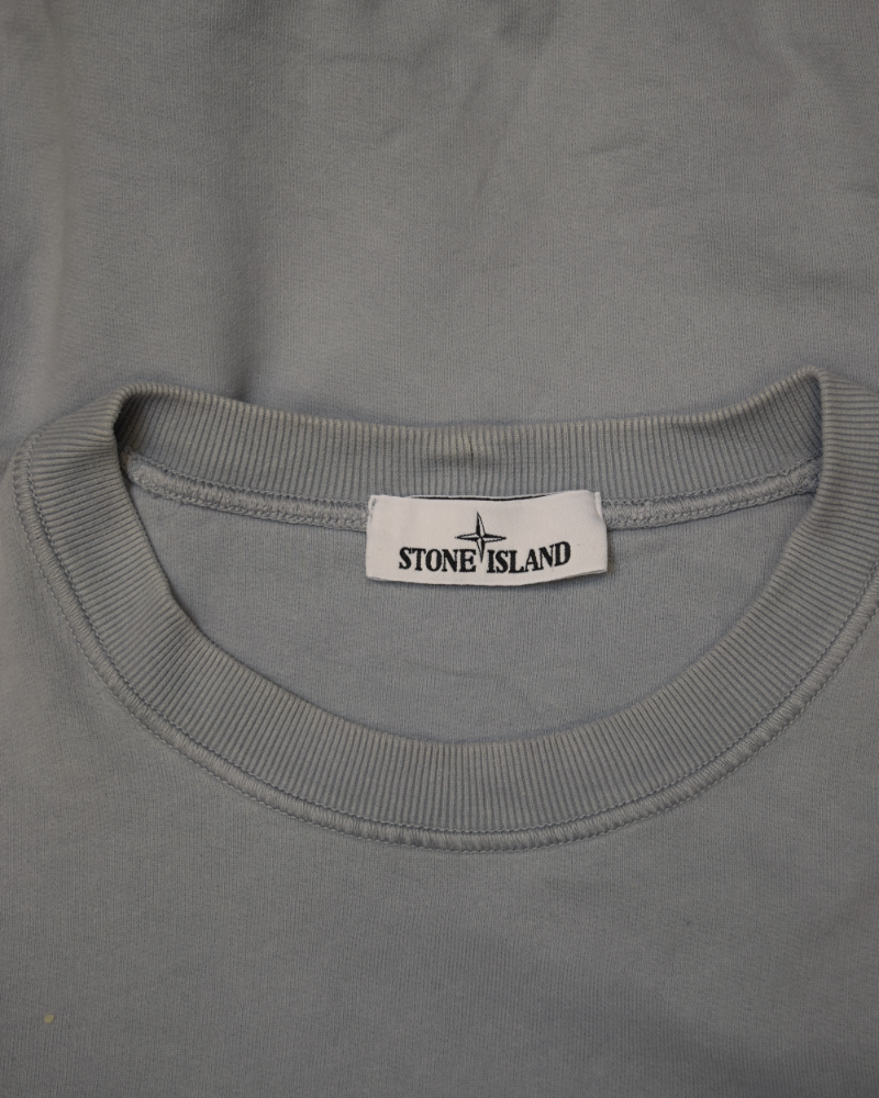 Stone Island Crewneck Sweatshirt light blue detail view