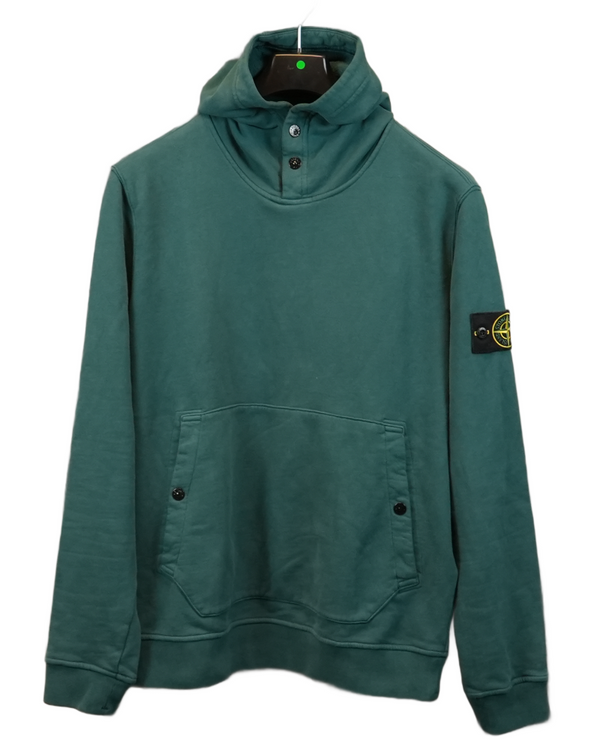 Stone Island Hoodie green front view
