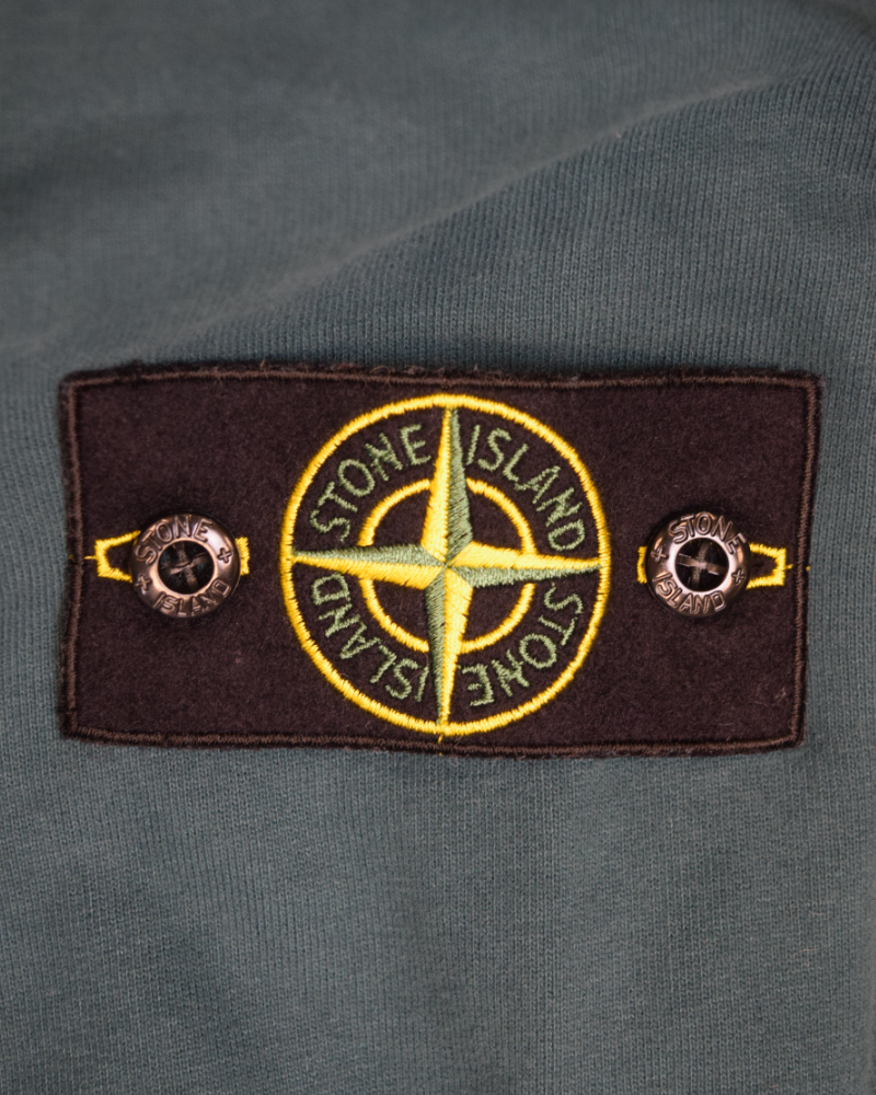Stone Island Hoodie green detail view