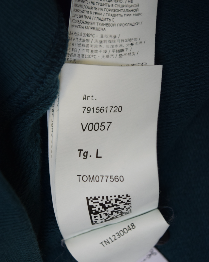 Stone Island Hoodie green detail view