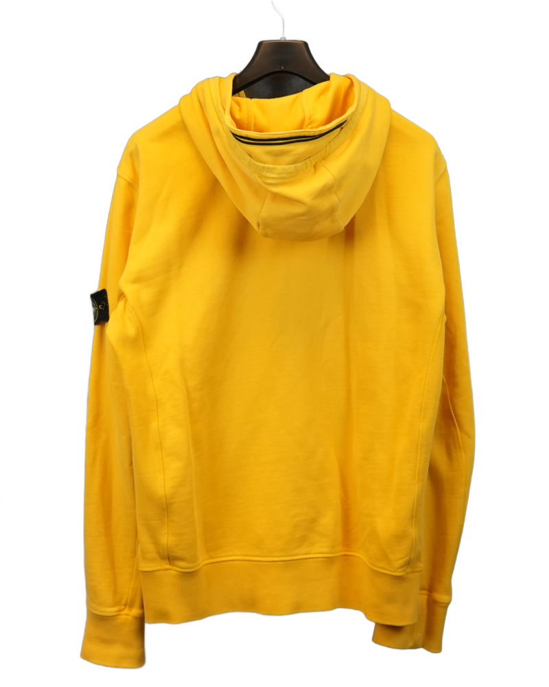 Stone Island Full Zip Hoodie yellow back view