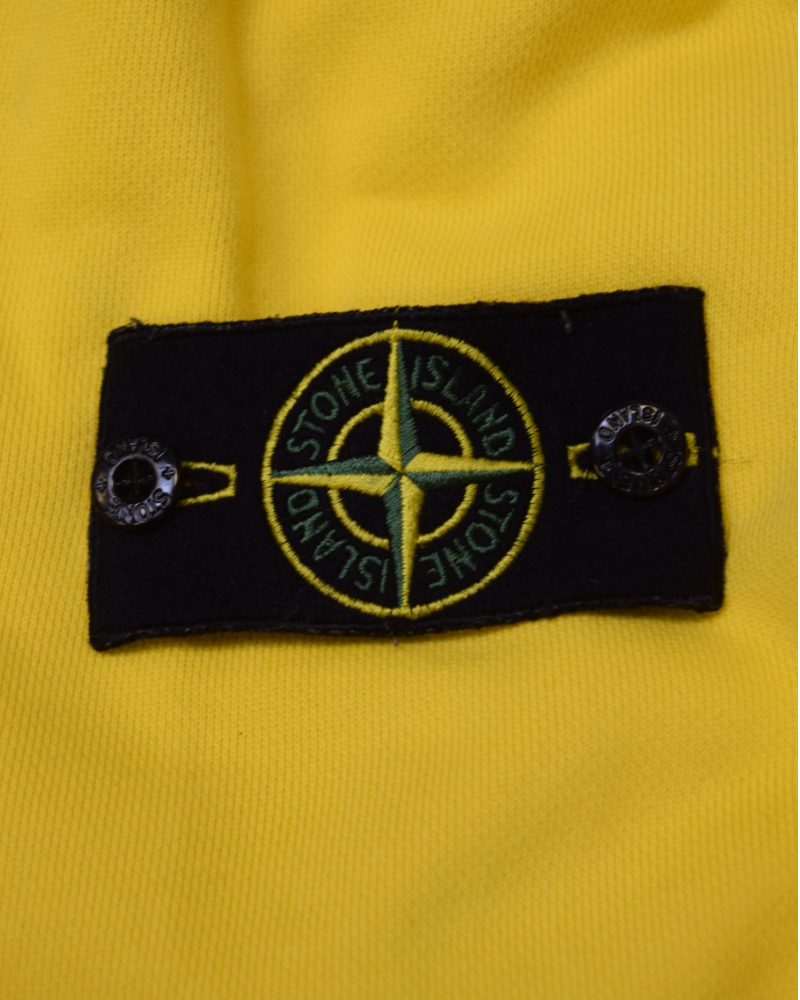 Stone Island Full Zip Hoodie yellow detail view