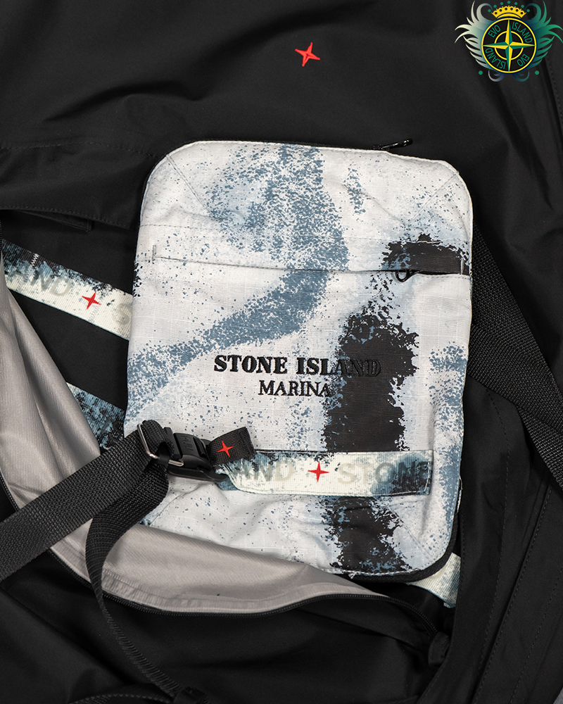 Stone Island Marina 3L Gore-tex Recycled Polyester Jacket Black - S
