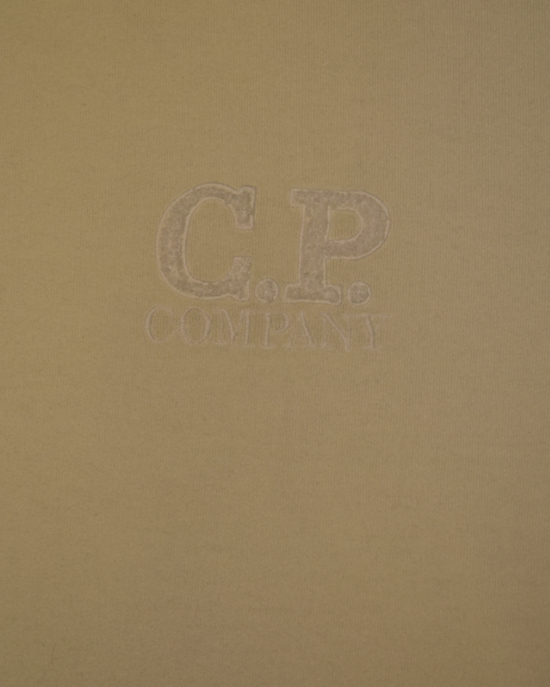 C.P Company lightweight crewneck white detail view