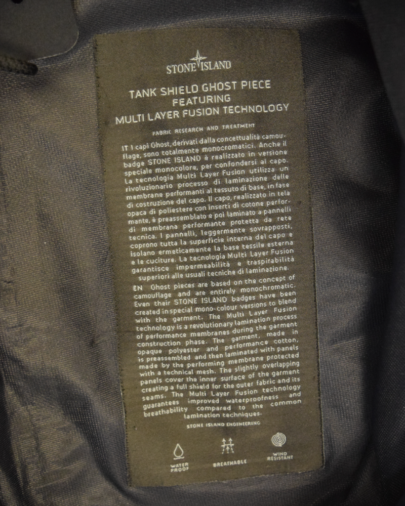 Stone Island Tank Shield Ghost Piece With Multi Layer Fusion Technology Black detail view